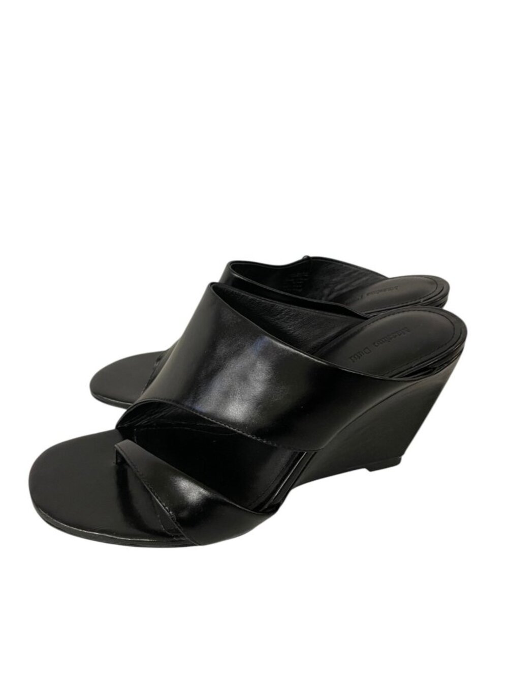 Massimo Dutti Womens Sandals EU 42 US 11 Black Leather Strappy 1608/750 NWOB